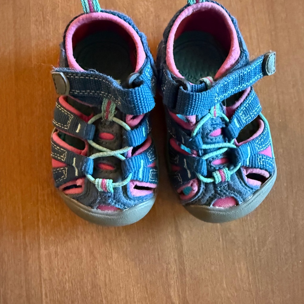 Kids Blue and Pink Athletic Sandals